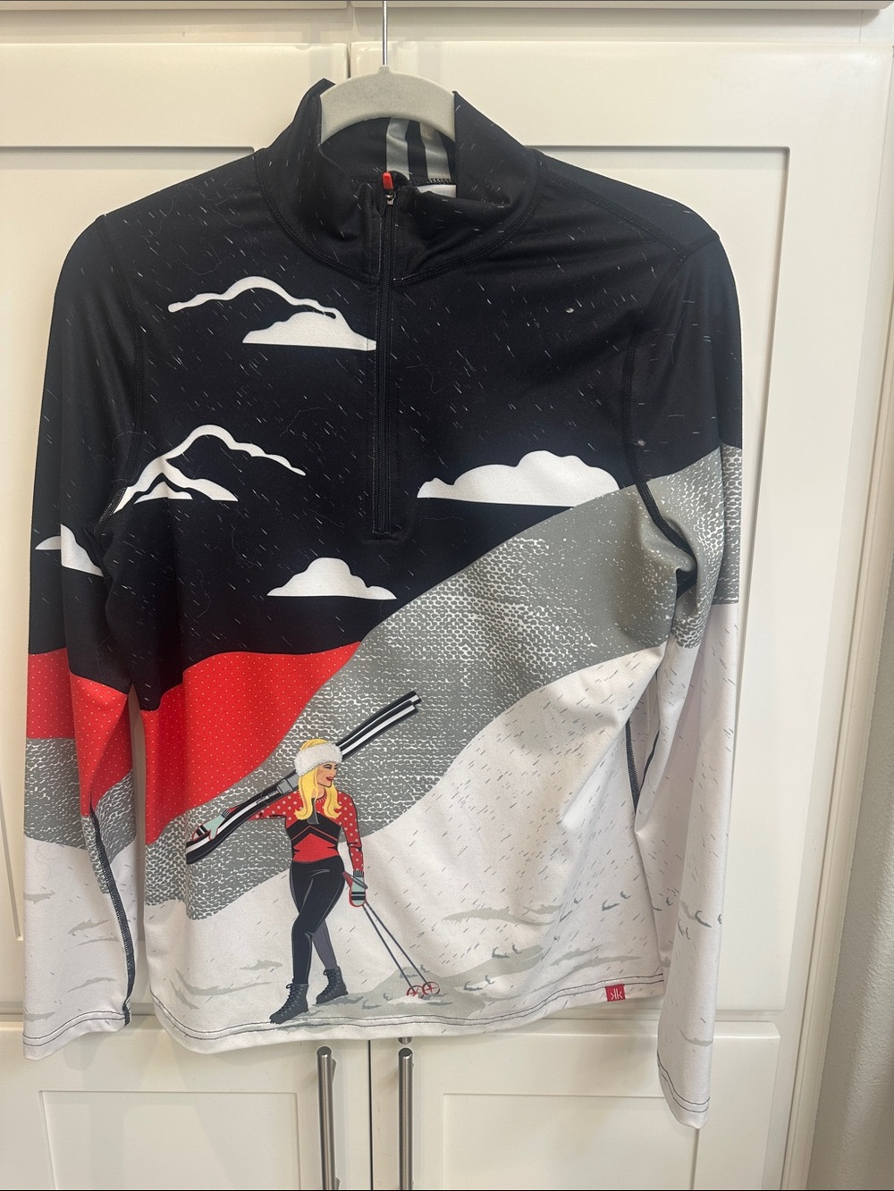 Krimson Klover Black, White & Red Half-Zip Pullover